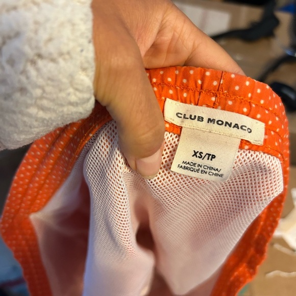 Club Monaco Orange Polka Dot Swim Trunks - Picture 4 of 5